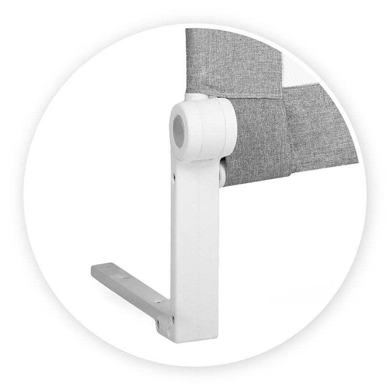 MoMi LEXI XL protective gate for the bed 65.5 cm light gray
