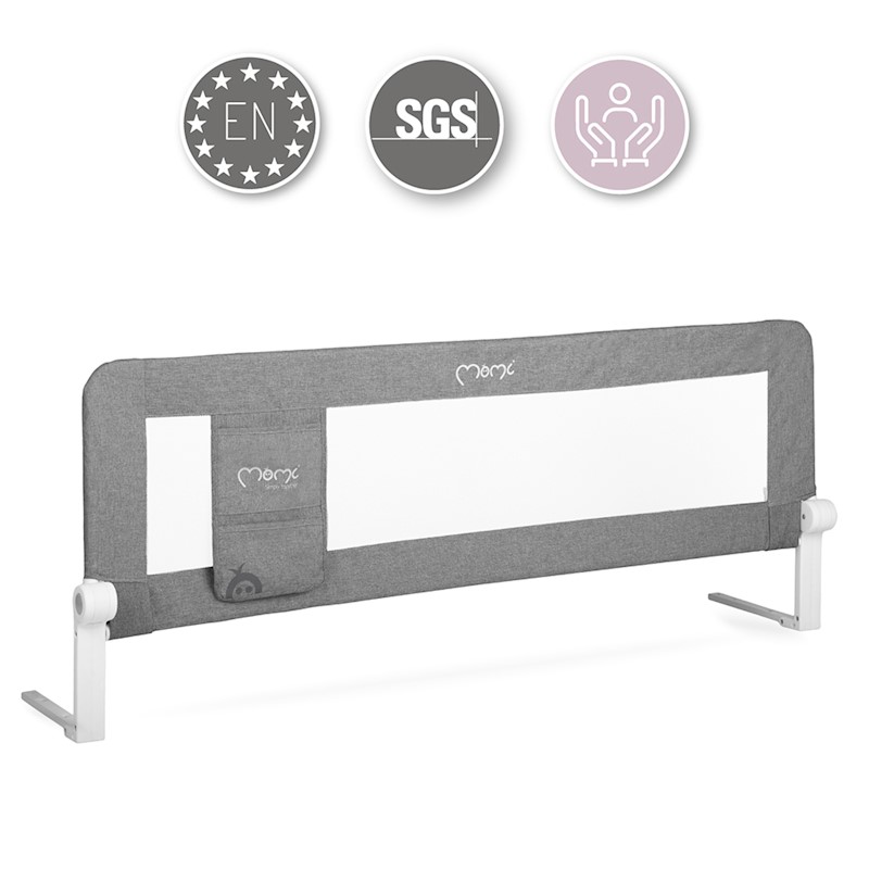 MoMi LEXI XL protective gate for the bed 65.5 cm dark gray